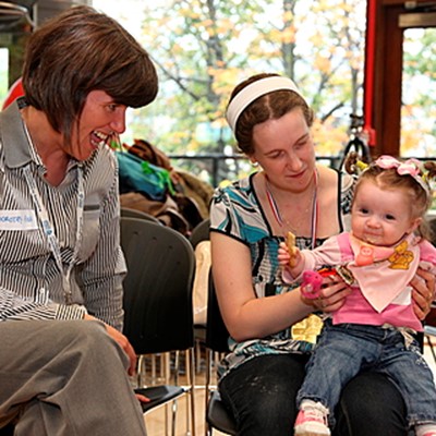 Health / social care worker, child and parent